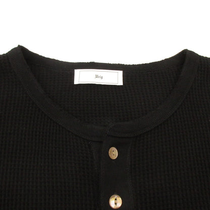 4B HENLEY NECK WAFFLE LS Long Sleeve T-Shirt UM-CSLS02N-251 Black Size: 2