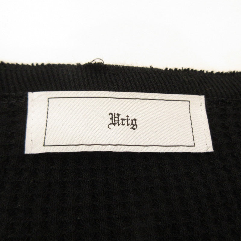 4B HENLEY NECK WAFFLE LS Long Sleeve T-Shirt UM-CSLS02N-251 Black Size: 2