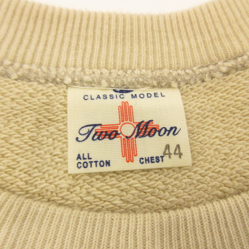 TWO MOON | Two Moon Raglan Sleeve Short Sleeve Sweatshirt 10248-05 Beige Size: 44