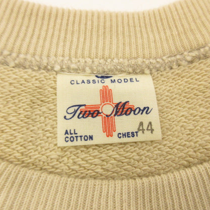 TWO MOON | Two Moon Raglan Sleeve Short Sleeve Sweatshirt 10248-05 Beige Size: 44