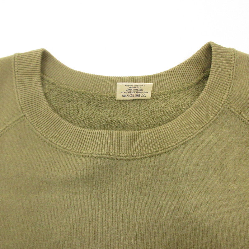 TWO MOON | Two Moon Raglan Sleeve Short-Sleeve Sweatshirt Sweatshirt 10248-44 Khaki Size: 44