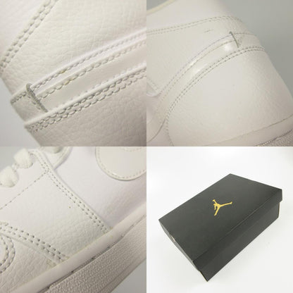 【中古】NIKE | ナイキ AIR JORDAN 1 MID TRIPLE WHITE スニーカー 554724-126 ホワイト 28cm