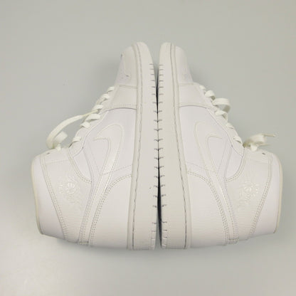 【中古】NIKE | ナイキ AIR JORDAN 1 MID TRIPLE WHITE スニーカー 554724-126 ホワイト 28cm