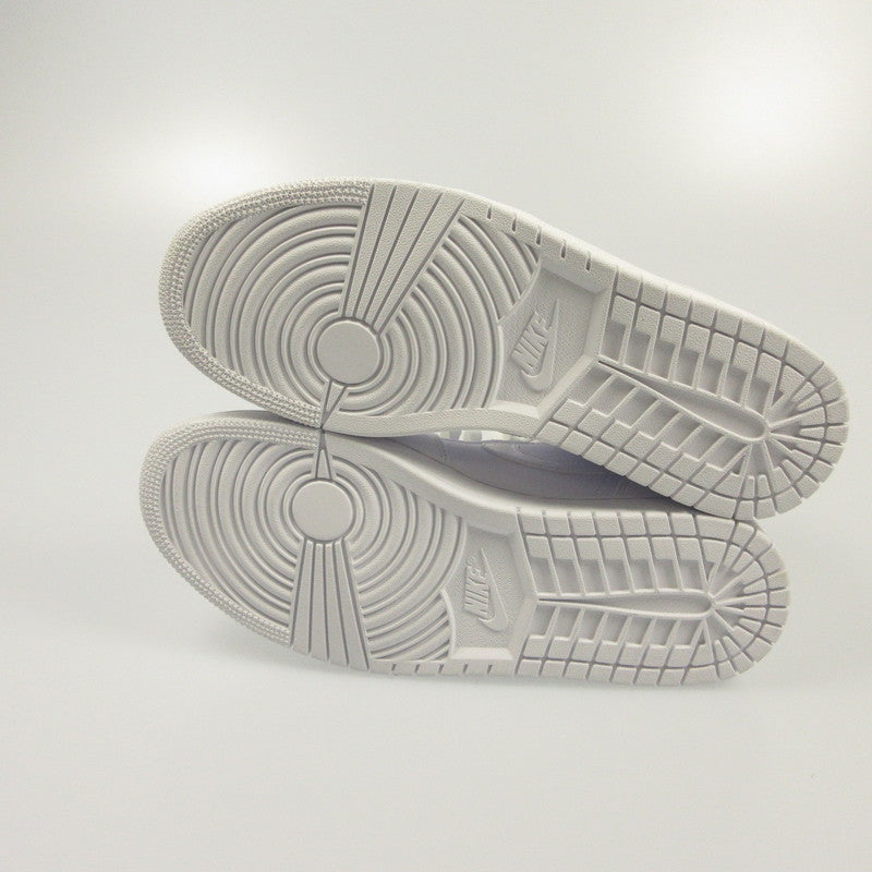 【中古】NIKE | ナイキ AIR JORDAN 1 MID TRIPLE WHITE スニーカー 554724-126 ホワイト 28cm