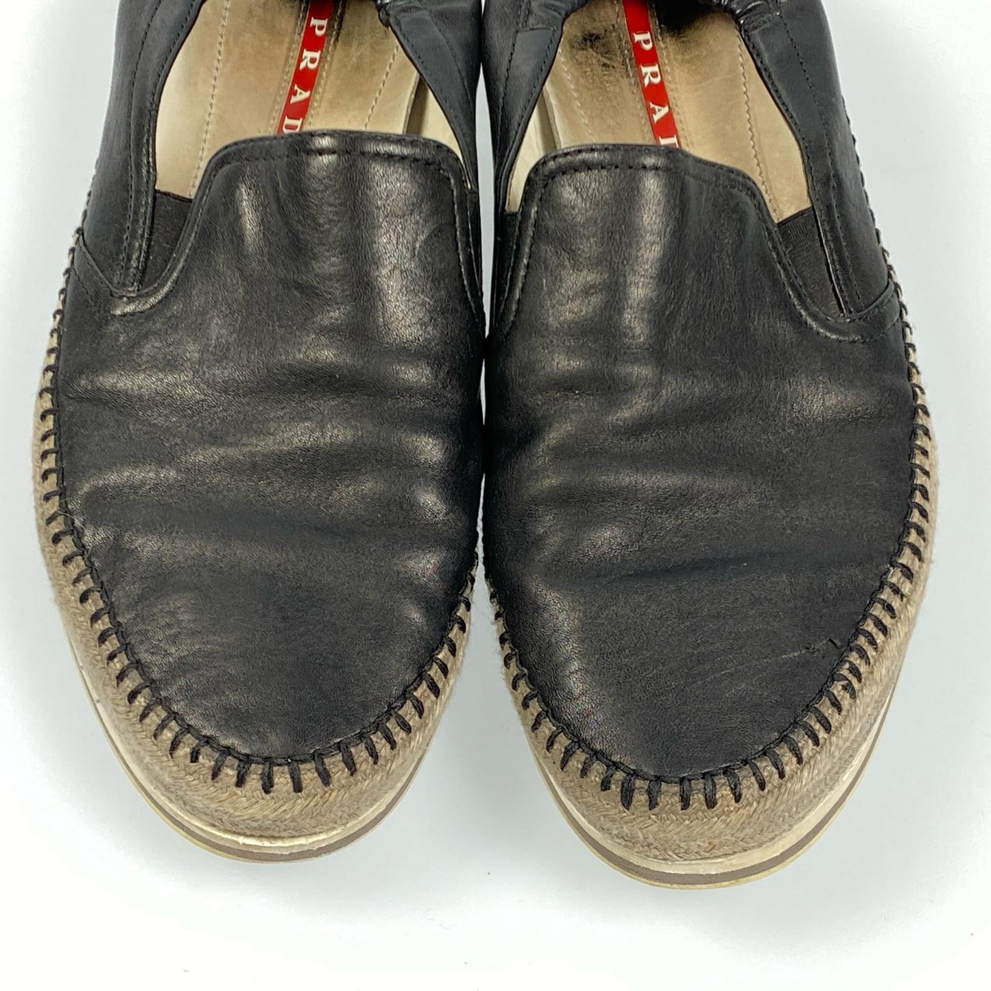 【中古】PRADA | プラダ スニーカー サイズ：UK6.5 ブラック