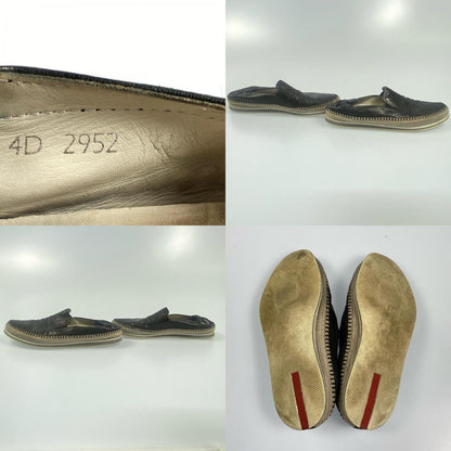 【中古】PRADA | プラダ スニーカー サイズ：UK6.5 ブラック