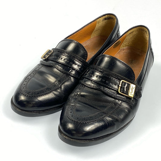 【中古】YVES SAINT LAURENT | イヴ・サンローラン ローファー 24.5cm ブラック 24.5cm