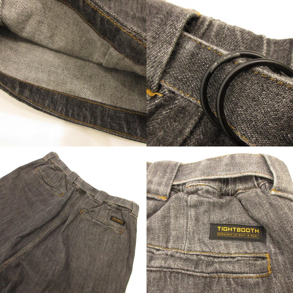 【Used】TIGHTBOOTH PRODUCTION | TIGHTBOOTH PRODUCTION DENIM BIG SHORTS Shorts Black Size: L