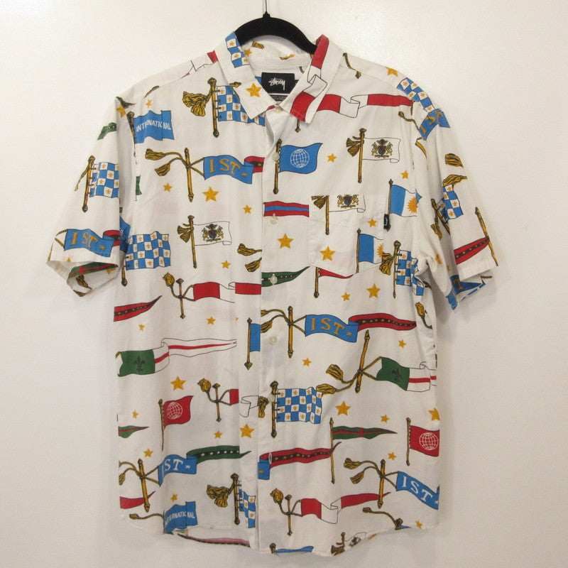 STUSSY | ステューシー Flags 半袖シャツ 111798 サイズ：L