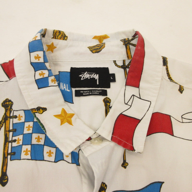 STUSSY | ステューシー Flags 半袖シャツ 111798 サイズ：L