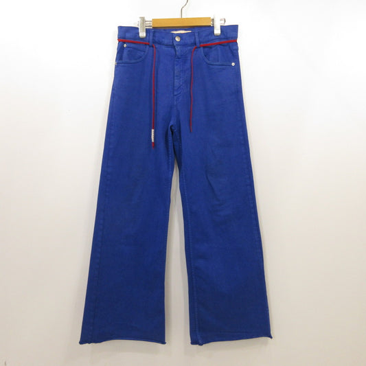 【中古】MARNI | マルニ GARMENT DYED FLOCK DENIM パンツ PUJU0019A0 国内正規品 2023S/S ブルー サイズ：30