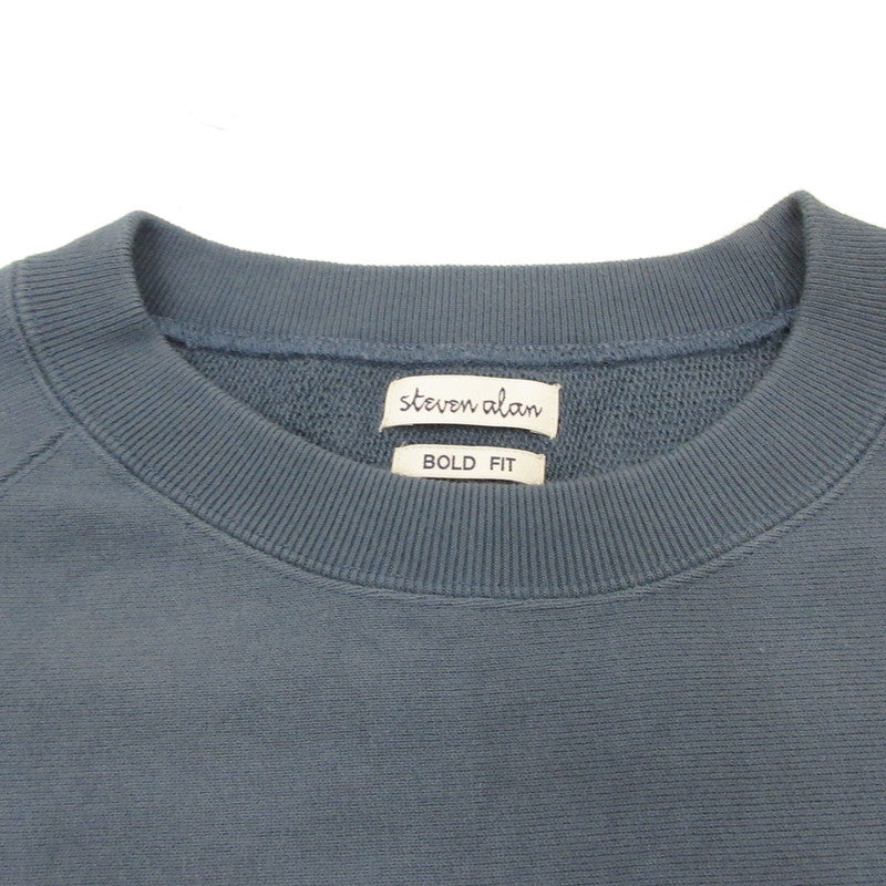 Steven Alan | スティーブンアラン URAKE FREEDOM SLEEVE CREW NECK SWEAT-BOLD スウェット 8112-199-0336 ブルー サイズ：S【姫路東店】
