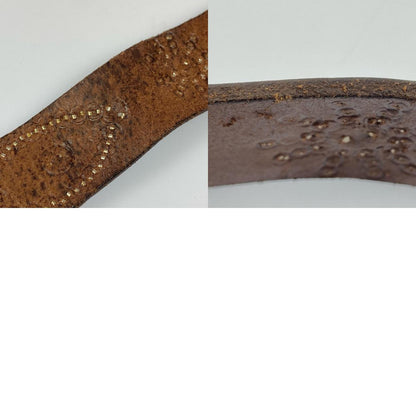 【中古】HTC | エイチティーシー Leather Studs Belt Overlay Peanuts Snake ベルト ｻｲｽﾞ:W:36 ブラック