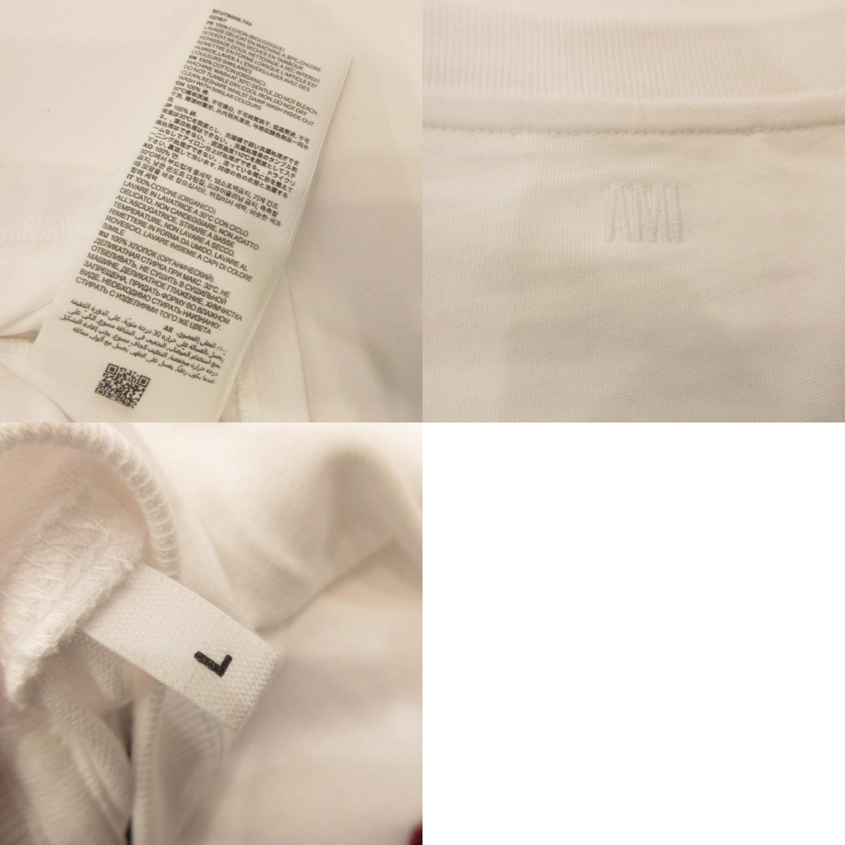 AMI | AMI RED AMI DE COEUR T-SHIRT Short Sleeve T-Shirt BFUTS005.726 White Size: L