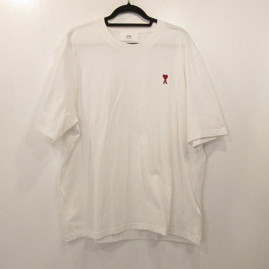 AMI | アミ RED AMI DE COEUR TSHIRT 半袖Ｔシャツ BFUTS005.726 ホワイト サイズ：L