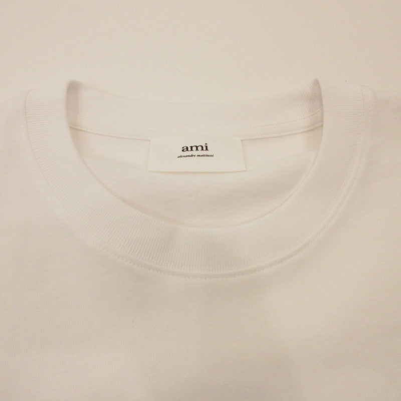 AMI | AMI RED AMI DE COEUR T-SHIRT Short Sleeve T-Shirt BFUTS005.726 White Size: L