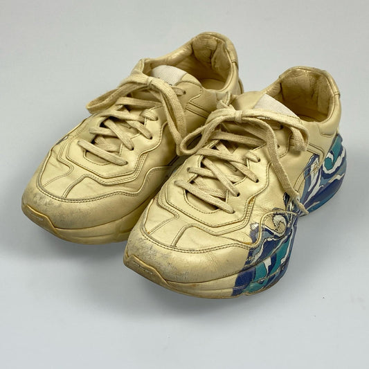 【中古】GUCCI | グッチ Rhyton Wave スニーカー 576052 サイズ：UK6 1/2 ベージュ
