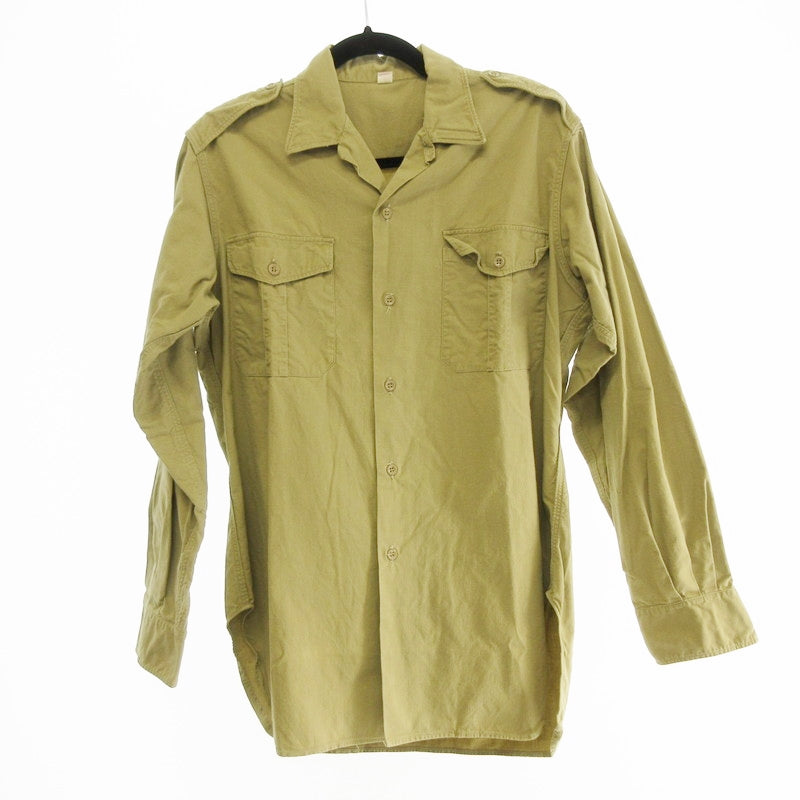 MILITARY衣料 | ミリタリーイリョウ オフィサーシャツ 長袖シャツ 年式:60S フランス軍 ベージュ【姫路東店】