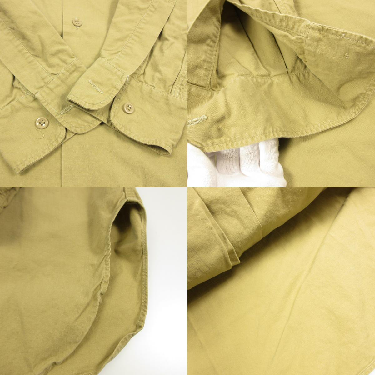 MILITARY衣料 | ミリタリーイリョウ オフィサーシャツ 長袖シャツ 年式:60S フランス軍 ベージュ【姫路東店】