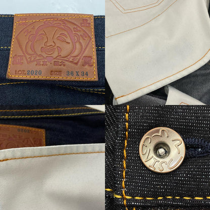 【中古】EVISU | エヴィス Seagull Print Pockets Regular Fit Jeans #2020 デニムパンツ 2EAHTM5JE123320DN W:36 ネイビー