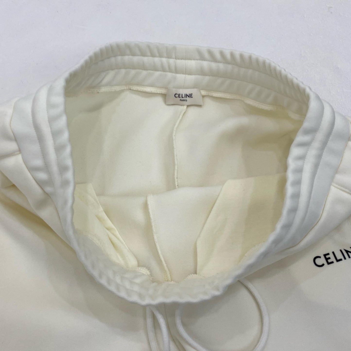 【中古】CELINE | セリーヌ SNAP TRACK PANTS パンツ 2Z223225S スウェットパンツ 2023S/S アイボリー サイズ：M