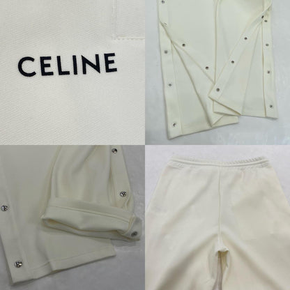 【中古】CELINE | セリーヌ SNAP TRACK PANTS パンツ 2Z223225S スウェットパンツ 2023S/S アイボリー サイズ：M