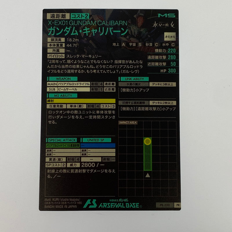 [Mail delivery] Mobile Suit Gundam Arsenal Base [PR] Gundam Calibarn PR-220 [Cash on delivery and date/time specification not available]