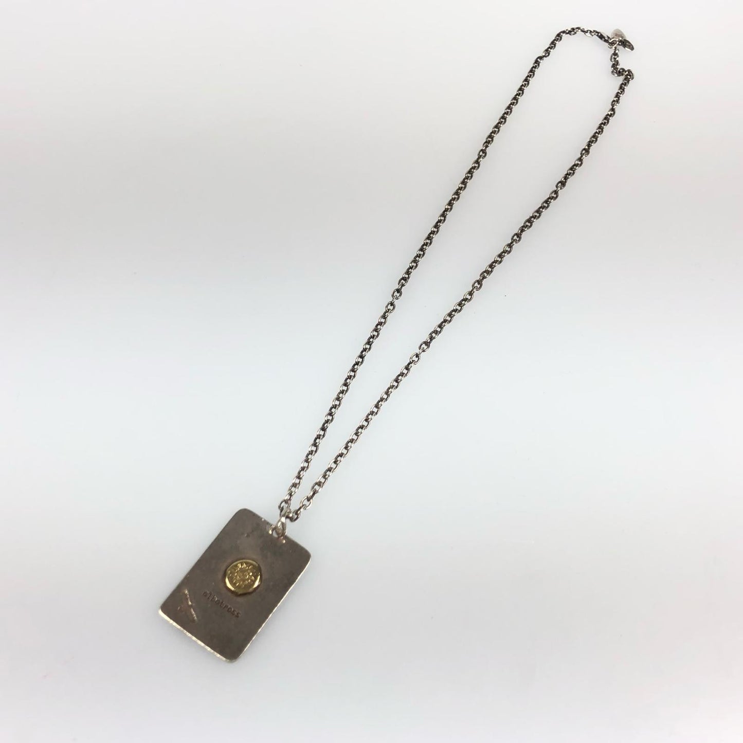 プレートネックレス ネックレス silver925 K18 シルバー【姫路東店】