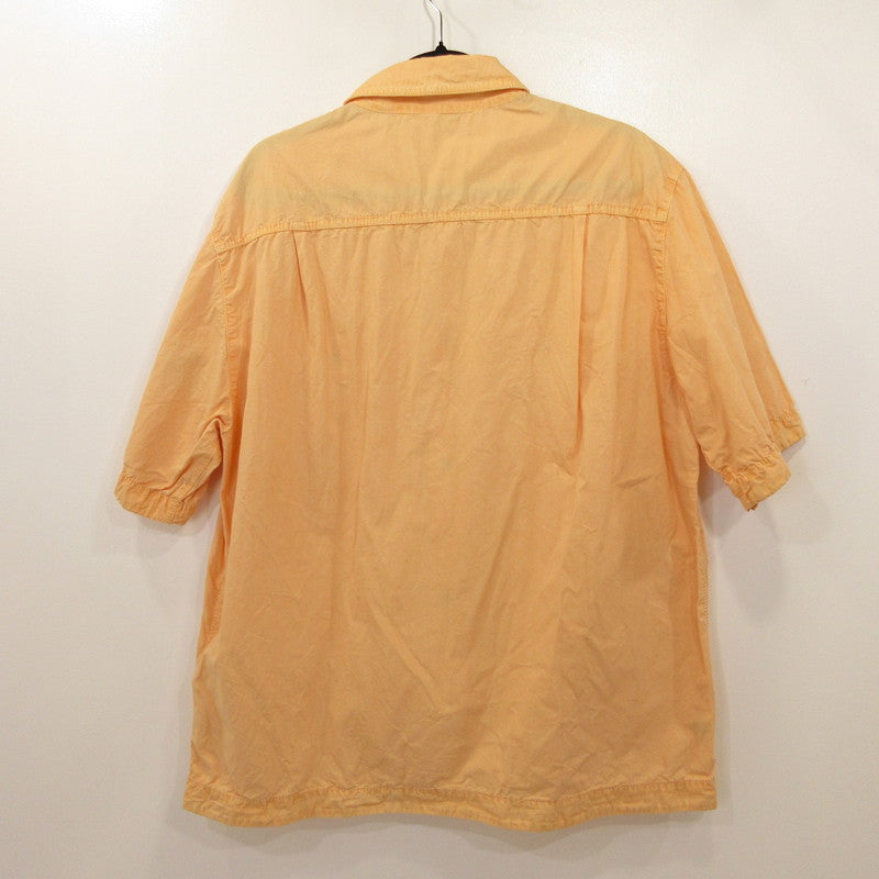 STONE ISLAND | ストーンアイランド Cotton Canvas Shirt 半袖シャツ K1S151200029 国内正規品/ブラッシュ加工 オレンジ サイズ：XL【姫路東店】
