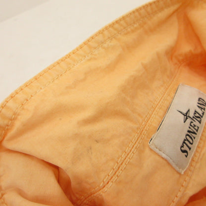 STONE ISLAND | ストーンアイランド Cotton Canvas Shirt 半袖シャツ K1S151200029 国内正規品/ブラッシュ加工 オレンジ サイズ：XL【姫路東店】
