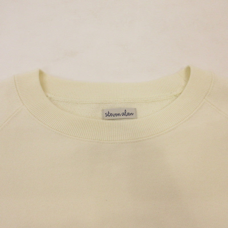 Steven Alan | スティーブンアラン URAKE FREEDOM SLEEVE CREW NECK SWEAT スウェット 8112-199-0368 アイボリー サイズ：S【姫路東店】