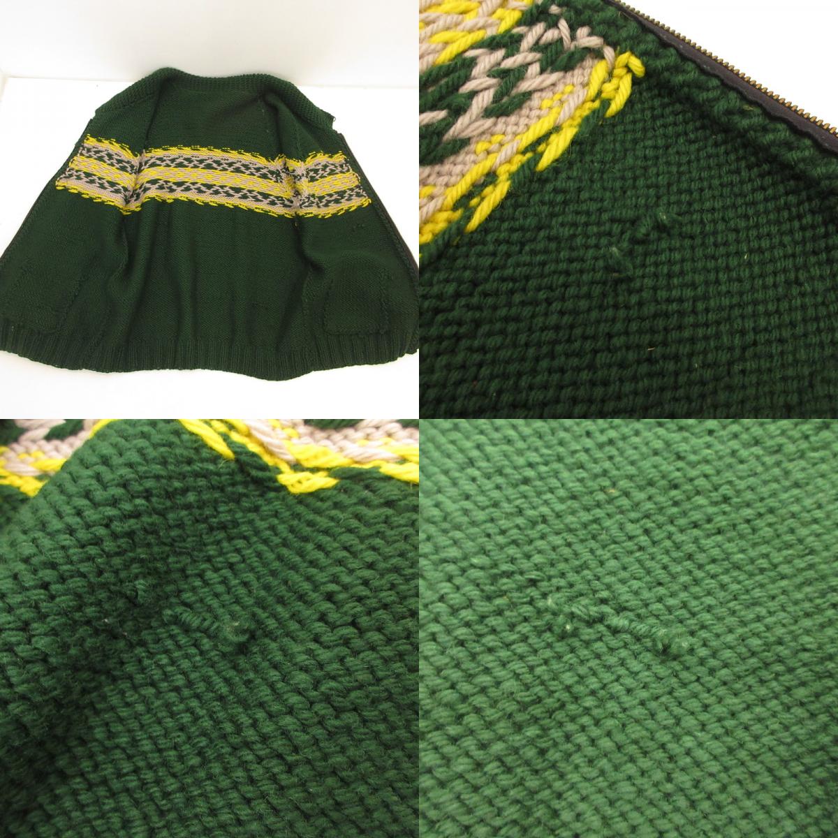 VINTAGE衣料 | ヴィンテージイリョウ カーディガン 年式:70S TALONジップ グリーン サイズ：不明【姫路東店】