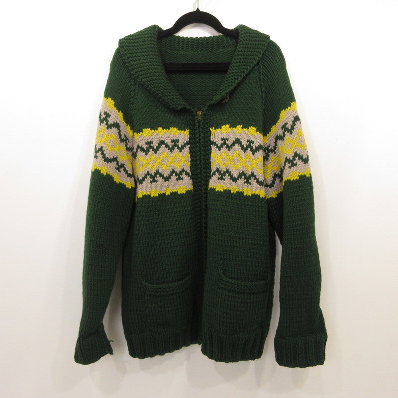 VINTAGE衣料 | ヴィンテージイリョウ カーディガン 年式:70S TALONジップ グリーン サイズ：不明【姫路東店】