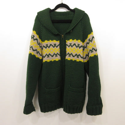 VINTAGE衣料 | ヴィンテージイリョウ カーディガン 年式:70S TALONジップ グリーン サイズ：不明【姫路東店】
