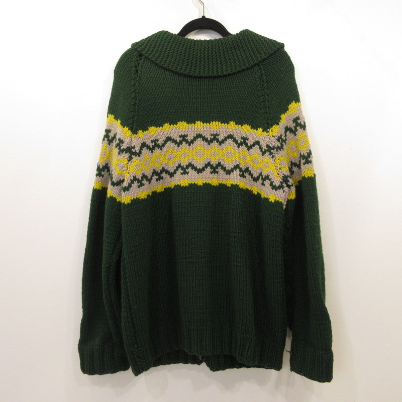 VINTAGE衣料 | ヴィンテージイリョウ カーディガン 年式:70S TALONジップ グリーン サイズ：不明【姫路東店】