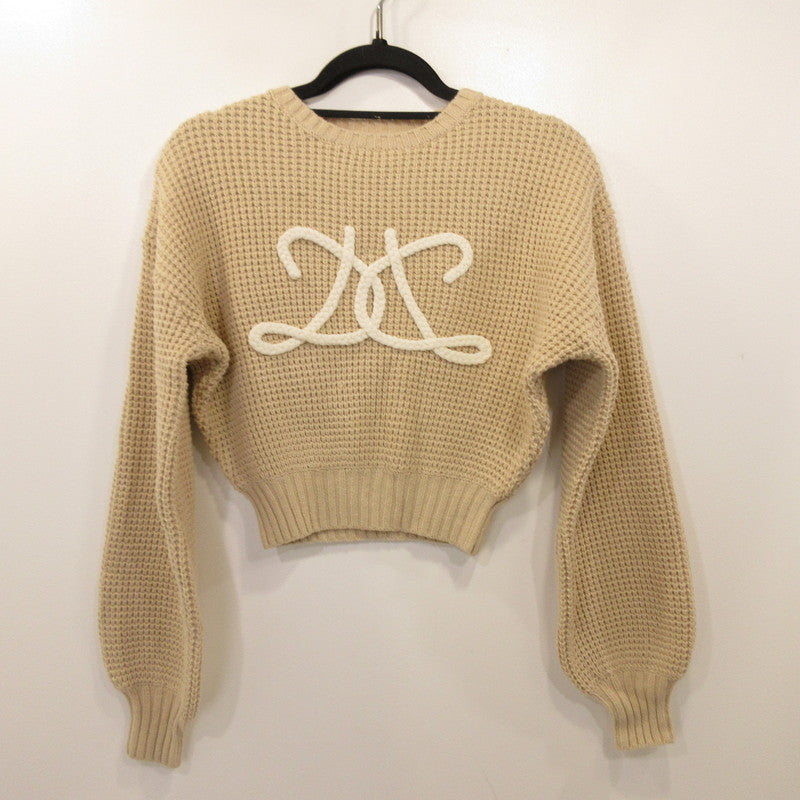 Darich | ダーリッチ ロゴワッフルニットトップス セーター 112511034 ｻｲｽﾞ:F ベージュ【姫路東店】