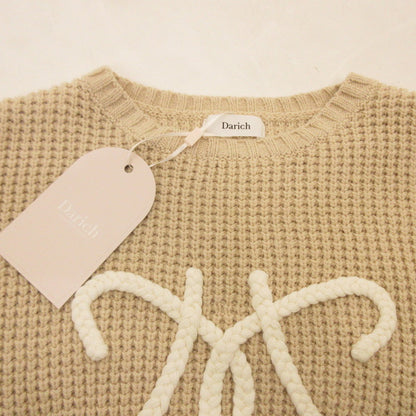 Darich | ダーリッチ ロゴワッフルニットトップス セーター 112511034 ｻｲｽﾞ:F ベージュ【姫路東店】