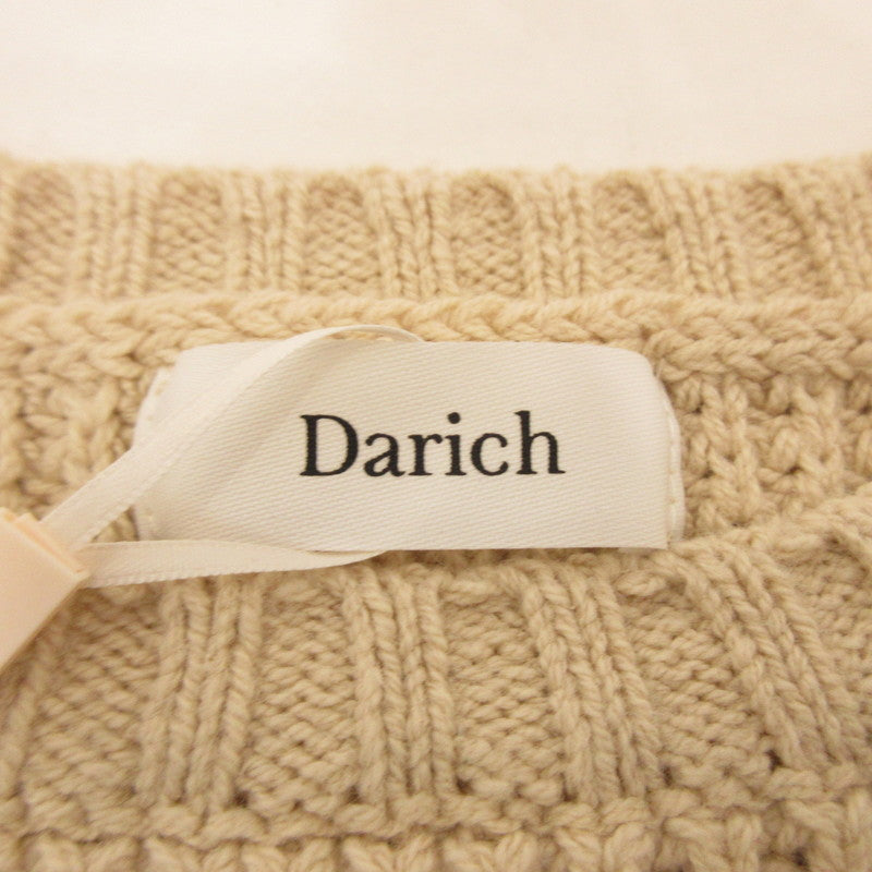 Darich | ダーリッチ ロゴワッフルニットトップス セーター 112511034 ｻｲｽﾞ:F ベージュ【姫路東店】