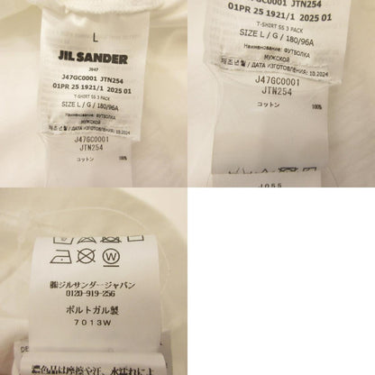 JIL SANDER | Jil Sander 3-Pack T-Shirt Short Sleeve T-Shirt J47GC0001 White Size: L