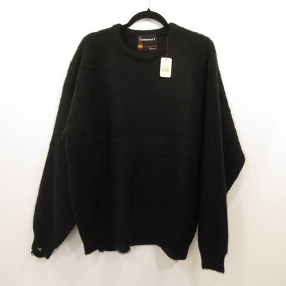 TOWN CRAFT | タウンクラフト DAMAGED SOLID SHAGGY CREW SWEATER セーター TC25F00900 ブラック サイズ：M【姫路東店】