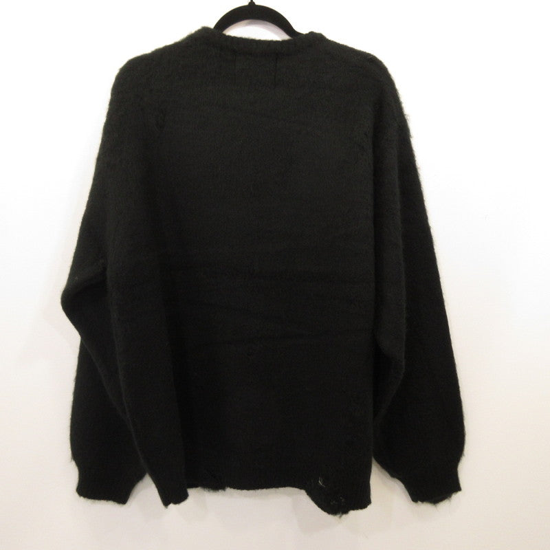 TOWN CRAFT | タウンクラフト DAMAGED SOLID SHAGGY CREW SWEATER セーター TC25F00900 ブラック サイズ：M【姫路東店】
