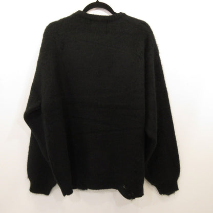 TOWN CRAFT | タウンクラフト DAMAGED SOLID SHAGGY CREW SWEATER セーター TC25F00900 ブラック サイズ：M【姫路東店】