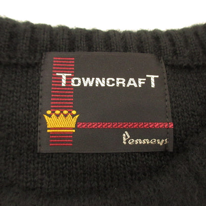 TOWN CRAFT | タウンクラフト DAMAGED SOLID SHAGGY CREW SWEATER セーター TC25F00900 ブラック サイズ：M【姫路東店】