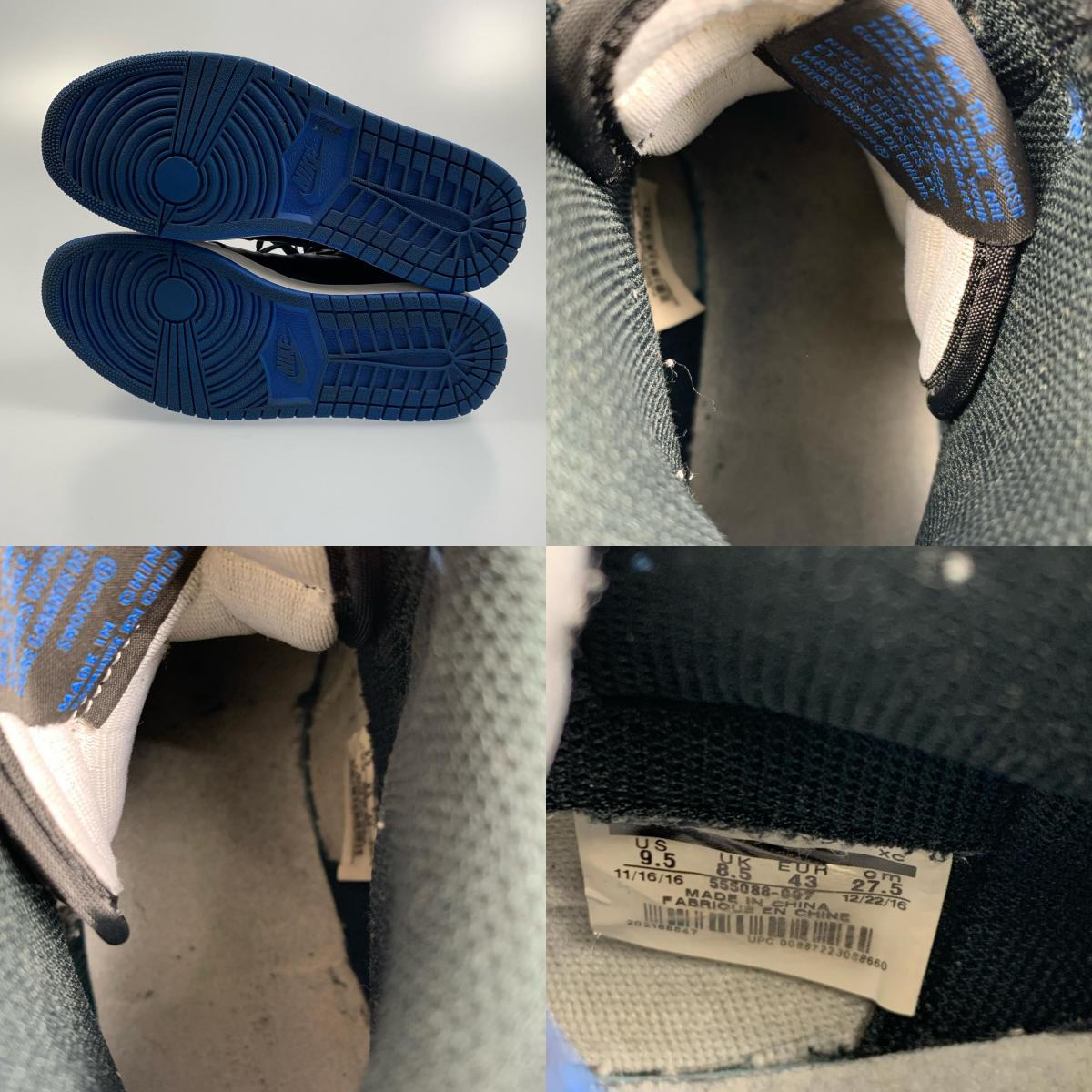 NIKE | ナイキ Air Jordan 1 Retro High OG 'Royal' スニーカー 555088-007 サイズ:27.5cm ブラック【姫路東店】