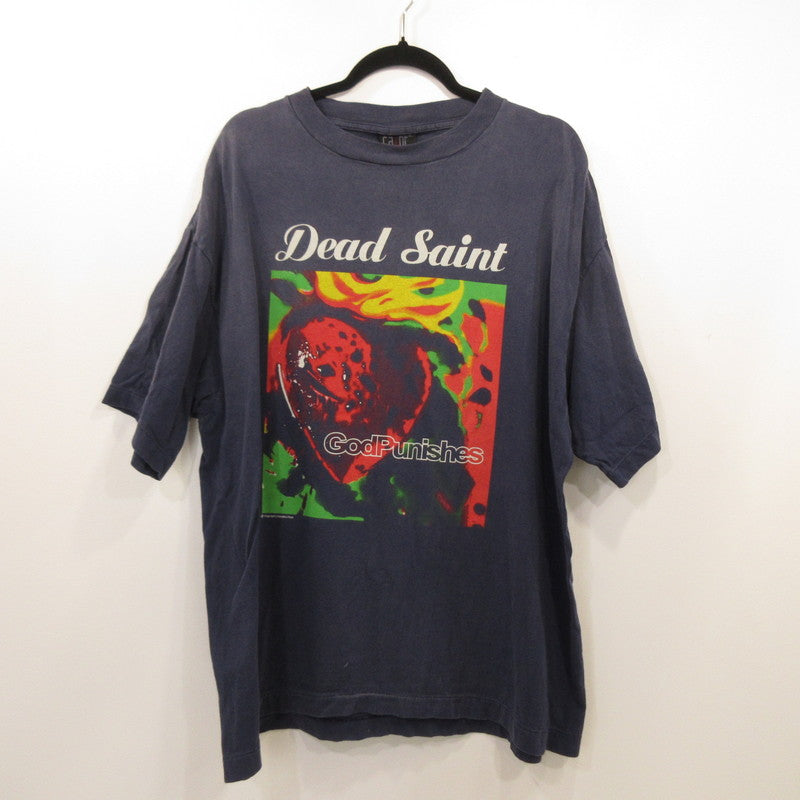 SAINT MICHAEL | セントマイケルセイントマイケル SS TEE/DEAD SAINT 半袖Ｔシャツ SM-YS1-0000-010 ネイビー サイズ：XL【姫路東店】