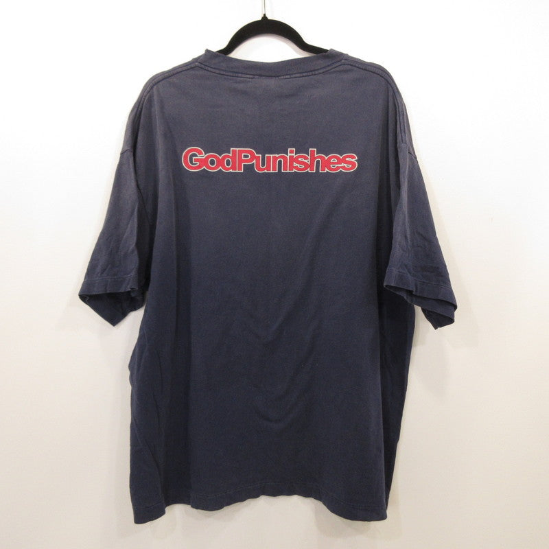 SAINT MICHAEL | セントマイケルセイントマイケル SS TEE/DEAD SAINT 半袖Ｔシャツ SM-YS1-0000-010 ネイビー サイズ：XL【姫路東店】