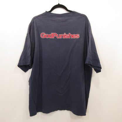SAINT MICHAEL | セントマイケルセイントマイケル SS TEE/DEAD SAINT 半袖Ｔシャツ SM-YS1-0000-010 ネイビー サイズ：XL【姫路東店】