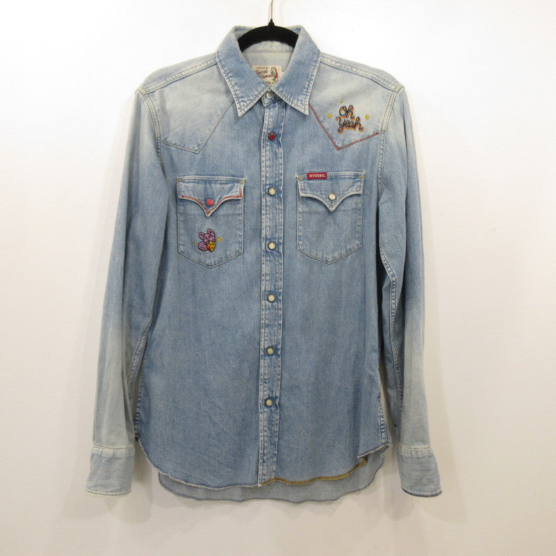 HYSTERIC GLAMOUR | ヒステリックグラマー Oh Yeah刺繍 その他トップス 02191AH10 ライトブルー サイズ：M【姫路東店】