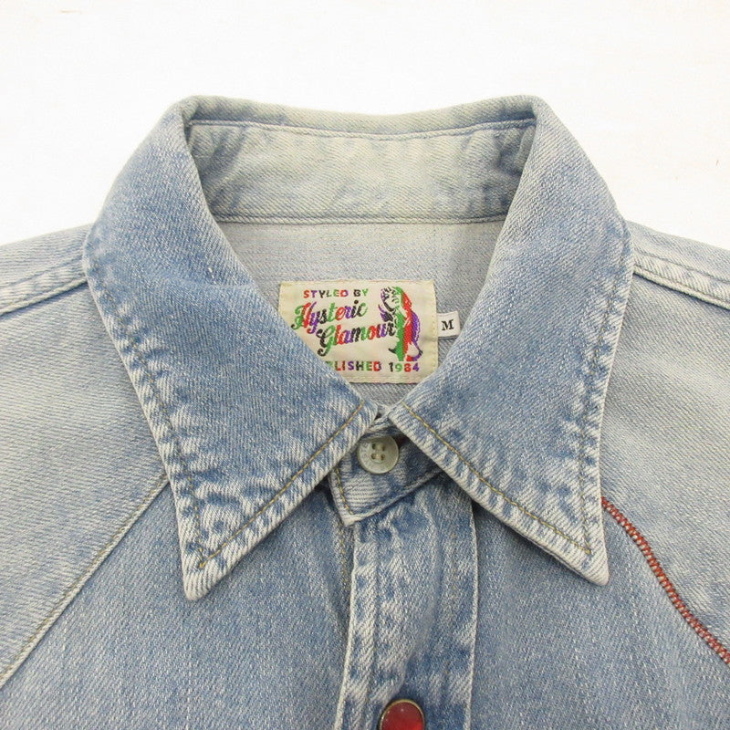 HYSTERIC GLAMOUR | ヒステリックグラマー Oh Yeah刺繍 その他トップス 02191AH10 ライトブルー サイズ：M【姫路東店】