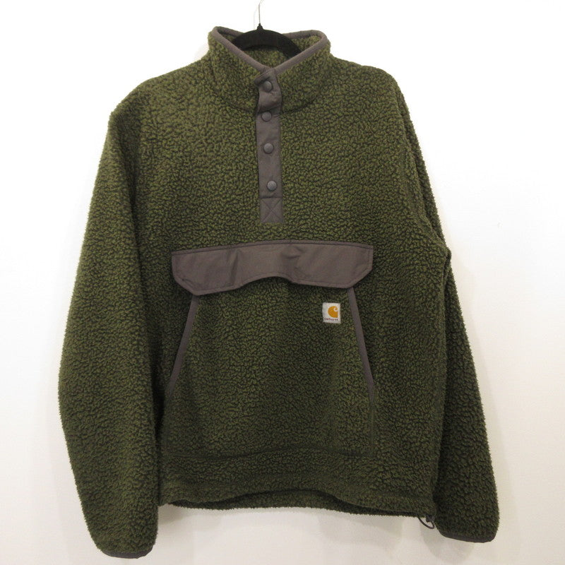 [Used] Carhartt | Carhartt Relaxed Fit Fleece Snap Front Jacket Other Tops 104991-G73 Green Size: M